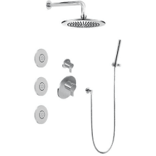 Terra Thermostatic Shower System with Shower Head, Hand Shower, and Bodysprays (Less Valve)