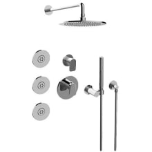 Sento Thermostatic Shower System with Shower Head, Hand Shower, and Bodysprays (Less Valve)