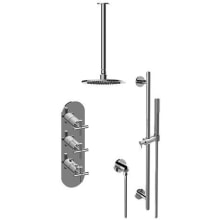 Terra Thermostatic Shower System with Shower Head and Hand Shower (Less Valve)