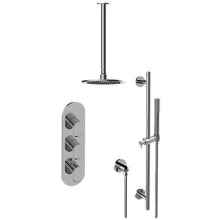 Phase Thermostatic Shower System with Shower Head and Hand Shower