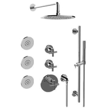 Terra Thermostatic Shower System with Shower Head, Hand Shower, and Bodysprays (Less Valve)