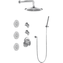 Ametis Thermostatic Shower System with Shower Head, Hand Shower, and Bodysprays
