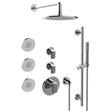 Sento Thermostatic Shower System with Shower Head, Hand Shower, and Bodysprays (Less Valve)