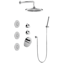 M.E.25 Thermostatic Shower System with Shower Head, Hand Shower, and Bodysprays