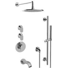 Ametis Thermostatic Shower System with Shower Head and Hand Shower