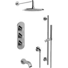 Sento Thermostatic Shower System with Shower Head and Hand Shower (Less Valve)