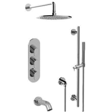 Ametis Thermostatic Shower System with Shower Head and Hand Shower