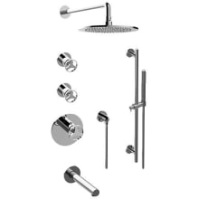 Harley Thermostatic Shower System with Shower Head and Hand Shower (Less Valve)
