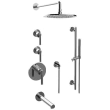Harley Thermostatic Shower System with Shower Head and Hand Shower (Less Valve)
