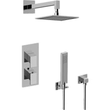 Solar Thermostatic Shower System with Shower Head and Hand Shower