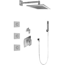 Sade Thermostatic Shower System with Shower Head, Hand Shower, and Bodysprays