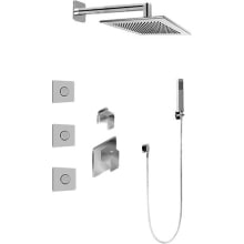 Solar Thermostatic Shower System with Shower Head, Hand Shower, and Bodysprays