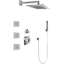 Incanto Thermostatic Shower System with Shower Head, Hand Shower, and Bodysprays