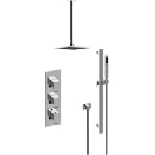 Qubic Thermostatic Shower System with Shower Head and Hand Shower