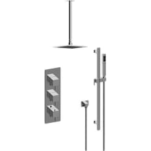 QubicTre Thermostatic Shower System with Shower Head and Hand Shower