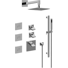 Sade Thermostatic Shower System with Shower Head, Hand Shower, and Bodysprays