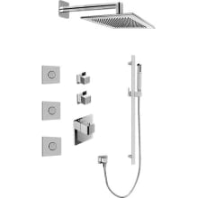 Incanto Thermostatic Shower System with Shower Head, Hand Shower, and Bodysprays (Less Valve)