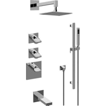 Sade Thermostatic Shower System with Shower Head and Hand Shower