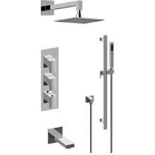 Sade Thermostatic Shower System with Shower Head and Hand Shower