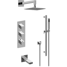 Incanto Thermostatic Shower System with Shower Head and Hand Shower (Less Valve)