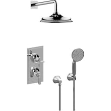 Finezza Uno Thermostatic Shower System with Shower Head and Hand Shower (Less Valve)