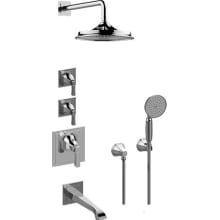 Finezza Uno Thermostatic Shower System with Shower Head and Hand Shower