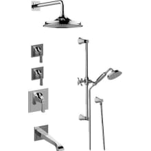 Finezza Due Thermostatic Shower System with Shower Head and Hand Shower (Less Valve)