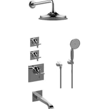 Finezza Due Thermostatic Shower System with Shower Head and Hand Shower