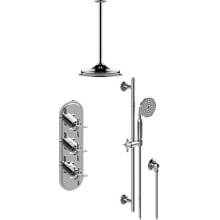 Camden Thermostatic Shower System with Shower Head and Hand Shower (Less Valve)