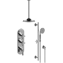 Camden Thermostatic Shower System with Shower Head and Hand Shower (Less Valve)