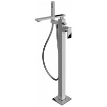 Solar Floor Mounted Tub Filler with Metal Lever Handles