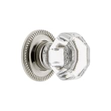 Chambord 1-3/8"Faceted Glam Crystal Cabinet Knob / Drawer Knob with Newport Rosette