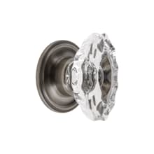 Biarritz 1-3/4" Crystal Fluted Farmhouse Cabinet Knob with Georgetown Rosette