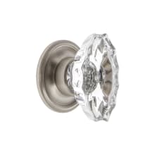 Biarritz 1-3/4" Crystal Fluted Farmhouse Cabinet Knob with Georgetown Rosette