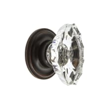 Biarritz 1-3/4" Crystal Fluted Farmhouse Cabinet Knob with Georgetown Rosette