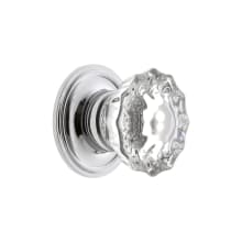 Versailles 1-3/8" Vintage Luxury Fluted Crystal Cabinet Knob with Georgetown Rosette