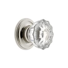 Versailles 1-3/8" Vintage Luxury Fluted Crystal Cabinet Knob with Georgetown Rosette