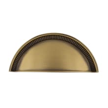 Soleil 3" Center to Center Traditional Cup Solid Brass Cabinet Handle / Cup Drawer Pull