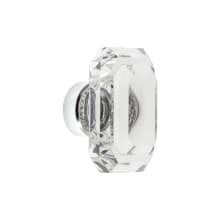 Baguette 1-3/4” Luxury Solid Crystal Emerald Cut Rectangular Cabinet Knob