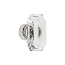 Baguette 1-3/4” Luxury Solid Crystal Emerald Cut Rectangular Cabinet Knob