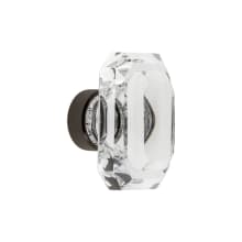 Baguette 1-3/4” Luxury Solid Crystal Emerald Cut Rectangular Cabinet Knob