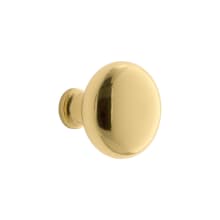 Fifth Avenue 1-3/8” Solid Brass Mushroom Luxury Cabinet Knob / Drawer Knob