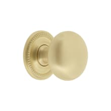 Fifth Avenue 1-3/8” Solid Brass Luxury Mushroom Cabinet Knob with Newport Rosette