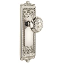 Windsor Solid Brass Rose Privacy Door Knob Set with Windsor Knob and 2-3/8" Backset