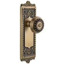Windsor Solid Brass Rose Dummy Door Knob Set with Parthenon Knob