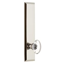 Fifth Avenue Solid Brass Tall Plate Single Dummy Door Knob with Provence Crystal Knob