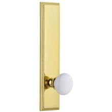 Carre Solid Brass Tall Plate Rose Dummy Door Knob Set with Hyde Park Knob