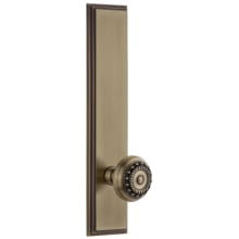 Carre Solid Brass Tall Plate Rose Dummy Door Knob Set with Parthenon Knob