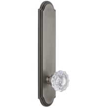 Arc Solid Brass Tall Plate Rose Single Dummy Door Knob with Versailles Crystal Knob