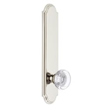Arc Solid Brass Tall Plate Rose Single Dummy Door Knob with Bordeaux Crystal Knob